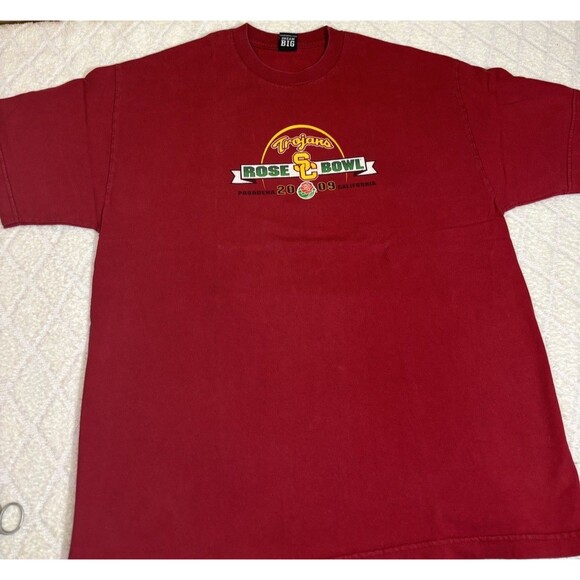 Vintage 2009 Rose Bowl USC Trojans NCAA Football New Years Day Tee Size L - Picture 5 of 12